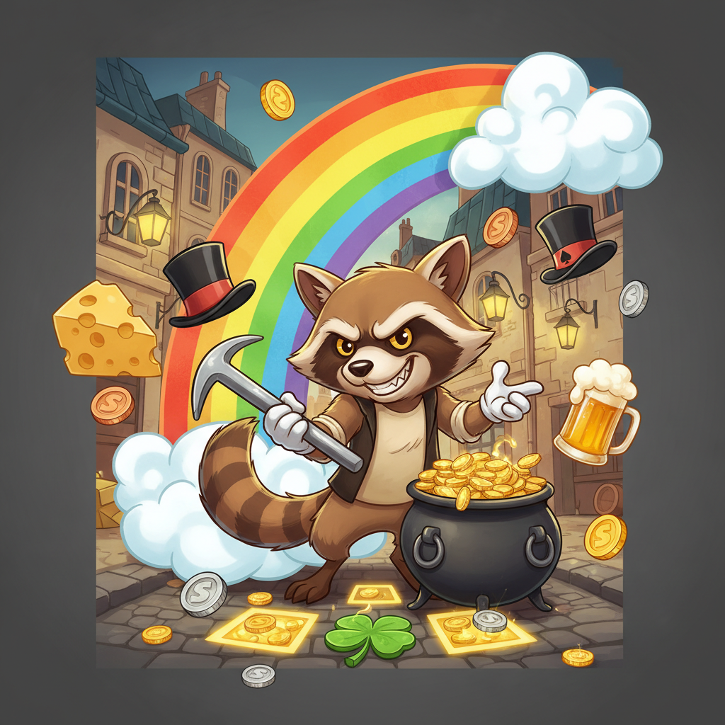 Le Bandit slot från Hacksaw Gaming – rackaraktig tvättbjörn i fransk stadsmiljö med 6x5 rutnät och cluster wins